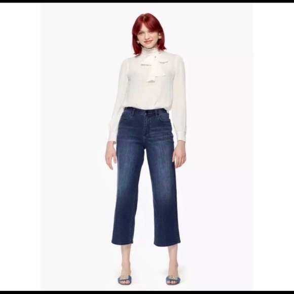 NWT Kate Spade Wide Leg Broome Street Jeans Sz 24 - Picture 6 of 13